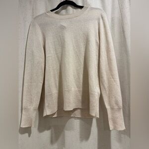 Jcrew Women’s 100% Cashmere sweater. NWT. Elegant Cream Knit Top